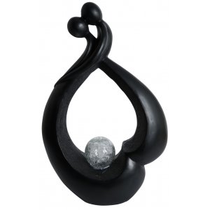 5 st Trädgårdskonst Solcellslampa stående par H61 cm - Svart - Utemöbler -Utemöbler - Trädgårdskonst