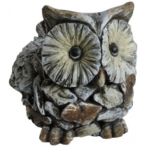 Trädgårdskonst klok Uggla - H22 cm - Utemöbler -Utemöbler - Trädgårdskonst