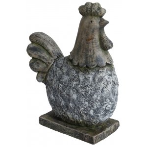 Trädgårdskonst sittande Tupp - H36 cm - Utemöbler -Utemöbler - Trädgårdskonst