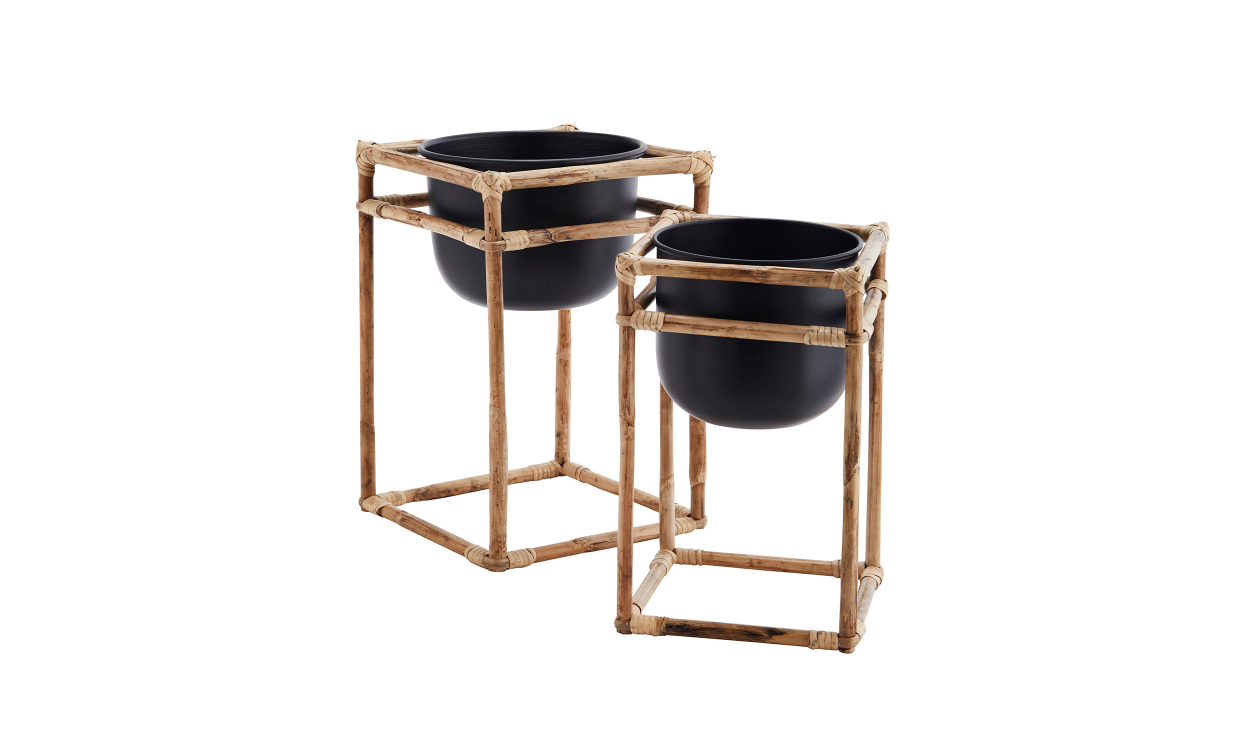 23549-50BL Bild på PIEDESTAL Krukor 2-pack Bambu från Madam Stoltz