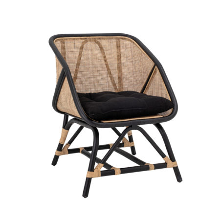 Bild på LOUE Fåtölj Svart/Natur från Bloomingville