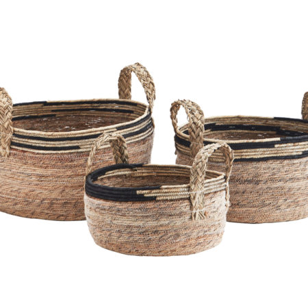 Bild på SJÖGRÄS Korgar 3-pack Svart från Madam Stoltz