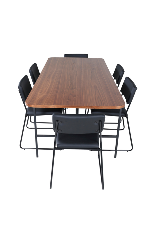 hom_1669135-01_Fs Bild på Matgrupp Uno med 6 st matstolar Kenth - Venture Home