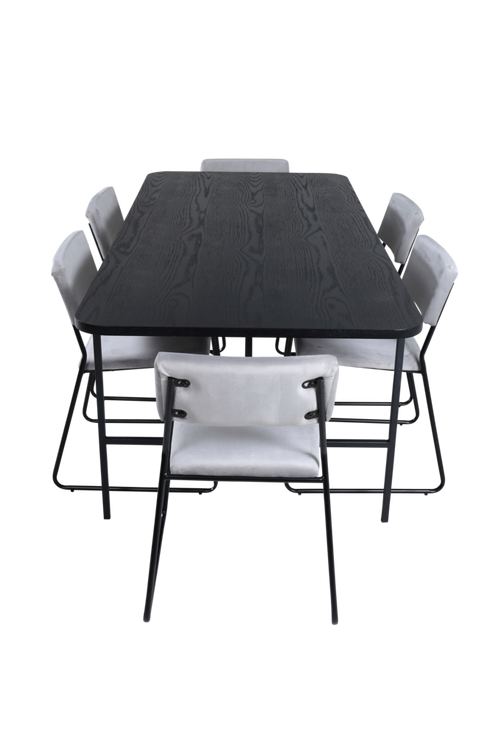 hom_1669141-02_Fs Bild på Matgrupp Uno med 6 st matstolar Kenth - Venture Home