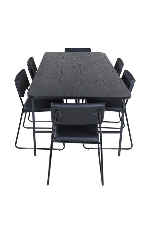 hom_1669142-01_Fs Bild på Matgrupp Uno med 6 st matstolar Kenth - Venture Home