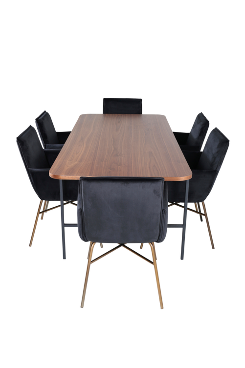 hom_1669143-02_Fs Bild på Matgrupp Uno med 6 st matstolar Petra - Venture Home