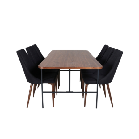 Bild på Matgrupp Uno med 6 st matstolar Leone - Venture Home