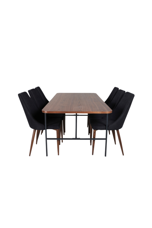 hom_1669867-01_Fs Bild på Matgrupp Uno med 6 st matstolar Leone - Venture Home