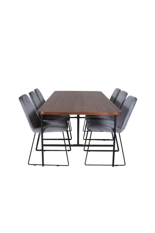 hom_1669868-01_Fs Bild på Matgrupp Uno med 6 st matstolar Muce - Venture Home