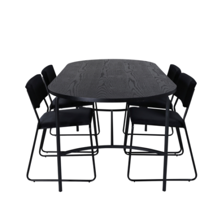 Bild på Matgrupp Skate med 4 st matstolar Kenth - Venture Home