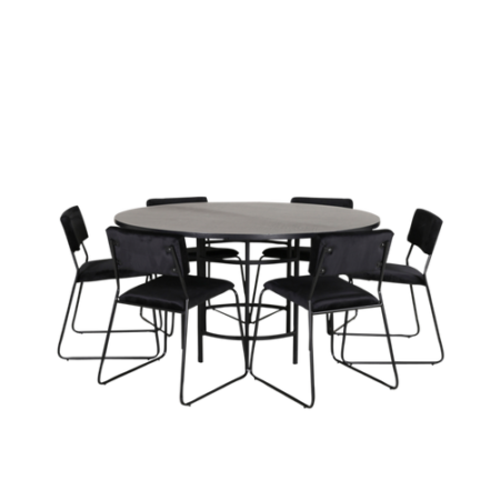 Bild på Matgrupp Copenhagen med 6 st matstolar Kenth - Venture Home