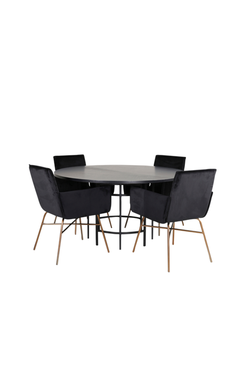 hom_1669907-01_Fs Bild på Matgrupp Copenhagen med 4 st matstolar Petra - Venture Home