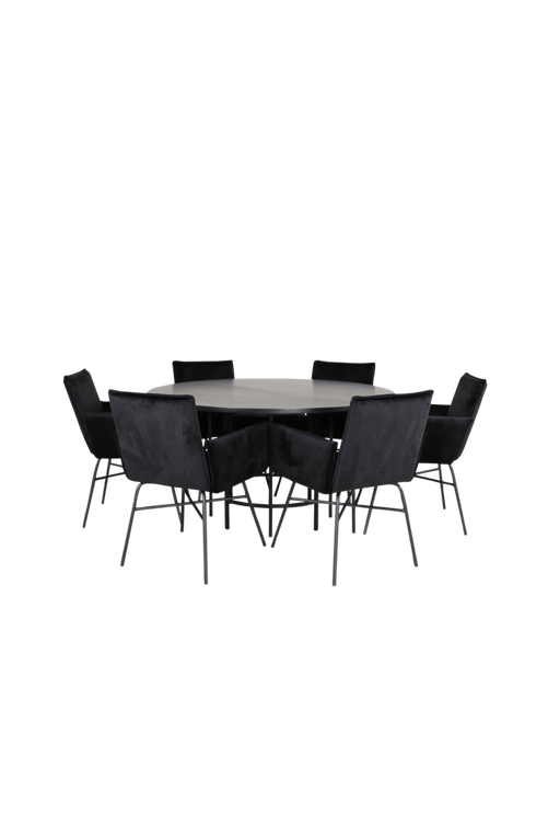 hom_1669908-02_Fs Bild på Matgrupp Copenhagen med 6 st matstolar Petra - Venture Home