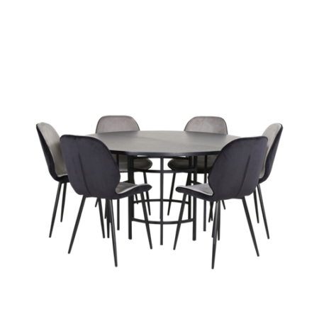 Bild på Matgrupp Copenhagen med 6 st matstolar Emma - Venture Home