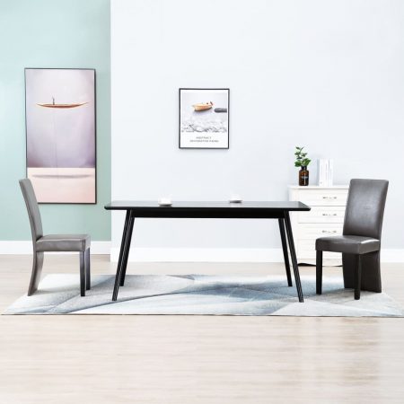 Bild på vidaXL Matstolar 2 st grå konstläder