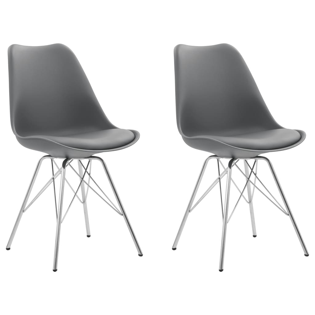 8719883687933_a_en_hd_1 Bild på vidaXL Matstolar 2 st grå konstläder