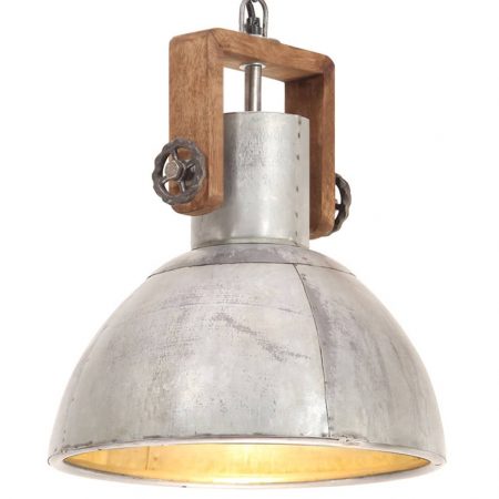 Bild på vidaXL Hänglampa industriell 25 W silver rund 30 cm E27