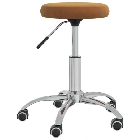 Bild på vidaXL Snurrbar kontorsstol brun sammet