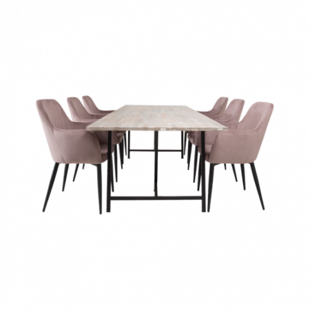 Bild på Matgrupp Jepata bord och 6 st Comfort stolar - Venture Home