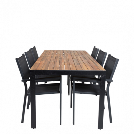 Bild på Matbord Belinda och 6st Cassie mat stol - Venture Home