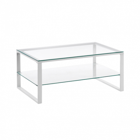 Bild på Soffbord NAVIS 55x90 vit/transparent glas - Kave Home