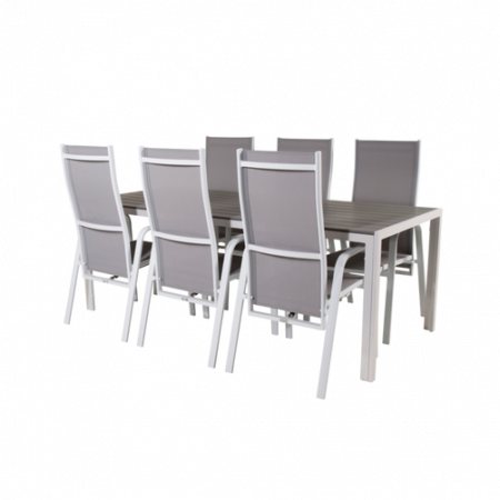 Bild på Matgrupp Bliss inkl 6st stapelbar Cassie matstolar - Venture Home