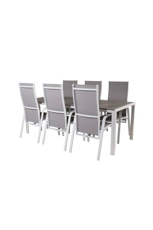 hom_1604388-01_Fs Bild på Matgrupp Bliss inkl 6st stapelbar Cassie matstolar - Venture Home