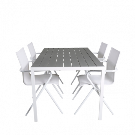 Bild på Matgrupp Barcelona med 4 st matstolar Malou - Venture Home