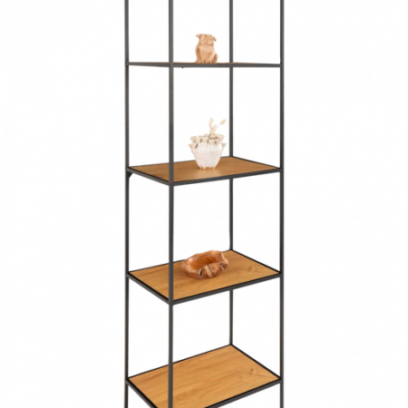 Bild på Hylla Vita. 5 ekhyllplan med ram i svart. - House Nordic