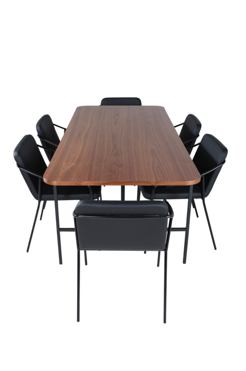 hom_1669144-01_Fs Bild på Matgrupp Uno med 6 st matstolar Tvist - Venture Home