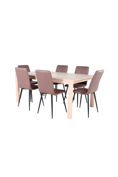 hom_1673174-02_Fs Bild på Matgrupp Slider med 6 st matstolar Windu Lyx - Venture Home