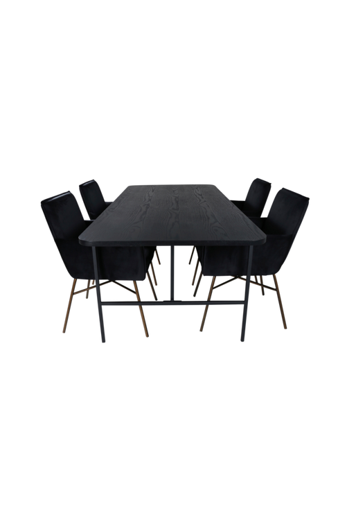 hom_1673204-01_Fs Bild på Matgrupp Uno med 4 st matstolar Petra - Venture Home