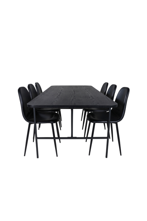 hom_1673205-01_Fs Bild på Matgrupp Uno med 6 st matstolar Polar - Venture Home