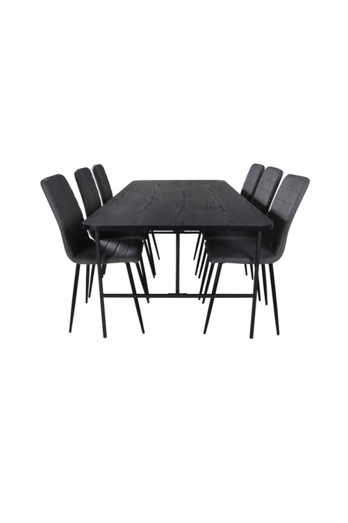 hom_1673208-02_Fs Bild på Matgrupp Uno med 6 st matstolar Windu Lyx - Venture Home