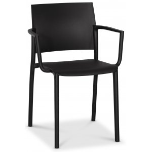 4 st Alafors matstol stapelbar - Svart -Utemöbler - Utematstolar