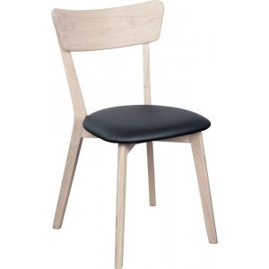 2 st Amino stol - Vitpigmenterad / Svart Ecoläder - Klädda & stoppade stolar