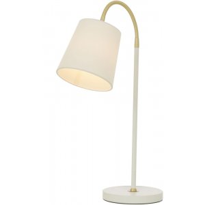 Bordslampa Ljusdal - Vit/matt mässing - Bordslampor -Lampor - Bordslampor