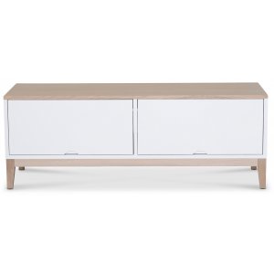 Borgholm mediabänk small - Vit / Oljad ek - TV-bänkar & mediabänkar -TV-bänkar & mediabänkar - Hyllor & Förvaring