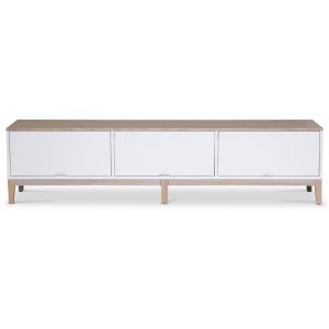 Borgholm mediabänk XL - Vit / Whtewash ek - TV-bänkar & mediabänkar -TV-bänkar & mediabänkar - Hyllor & Förvaring