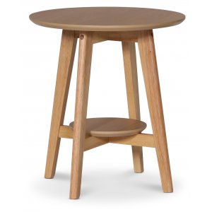Bridge runt sidobord Ø50 cm - Ekfanér - Sidobord & lampbord