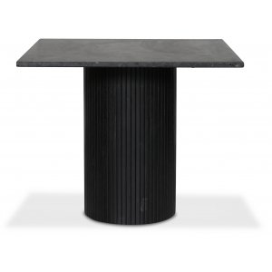 Decibel runt matbord 90x90 cm - Svart / Svart Donau granit - Ovala & Runda bord