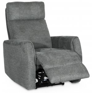 Enjoy Elof El-Recliner - Fåtölj i ljusgrått tyg + Matt- och textilrengöring - Reclinerfåtöljer