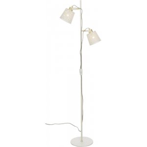 Golvlampa Frapino - Vit/matt mässing - Golvlampor -Lampor - Golvlampor