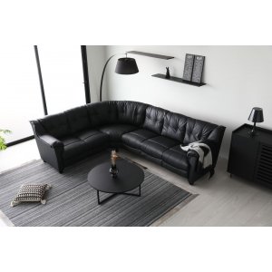 Hjalmar hörnsoffa - Svart -Soffor - Hörnsoffor