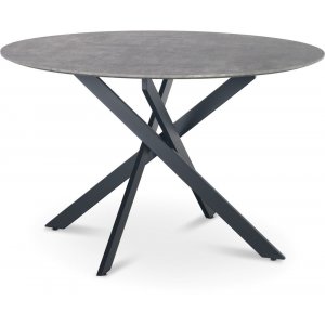 Hogrän matbord Ø120 cm - Betongimitation - Ovala & Runda bord