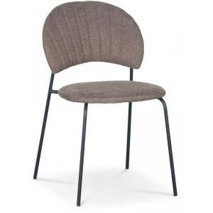 4 st Hogrän stol - Brunt tyg/svart - Klädda & stoppade stolar
