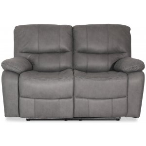Manhattan biosoffa 2-sits reclinersoffa i grå PU - Biosoffor & Reclinersoffor