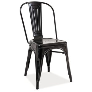 4 st Matstol Industry Ingo i plåt - Svart -Metallstolar - Matstolar & Köksstolar