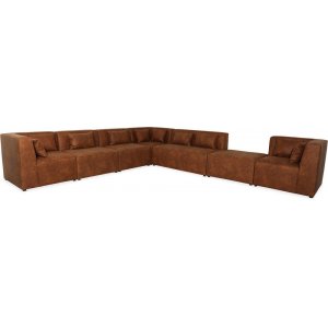 Modular byggbar hörnsoffa XL - Cognac - Hörnsoffor