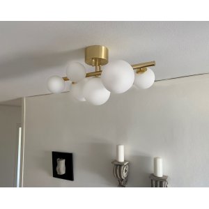 Plafond Molekyl - Matt mässing/vit - Plafonder